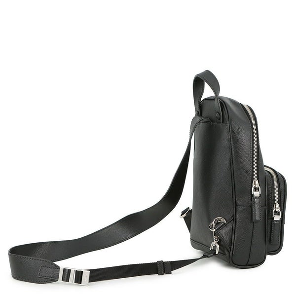 プラダ ボディバッグ トライアングルロゴ レザー 2VZ031 PRADA 黒