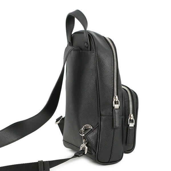 プラダ ボディバッグ トライアングルロゴ レザー 2VZ031 PRADA 黒