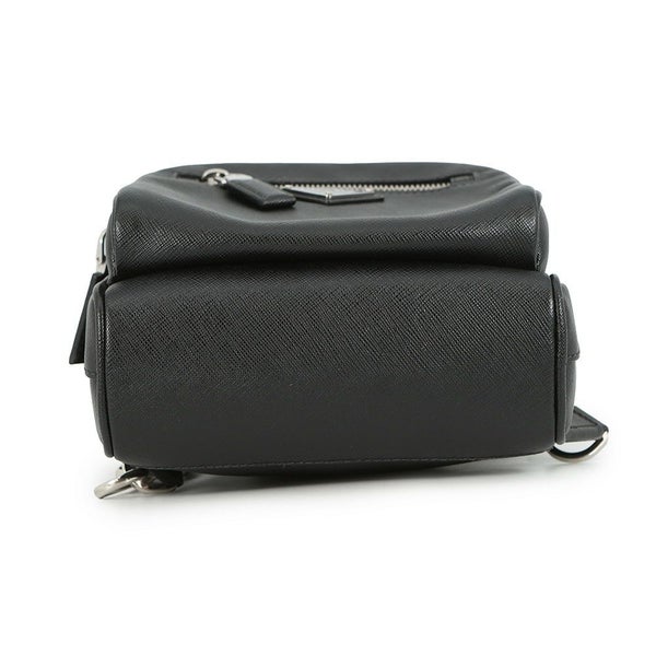 プラダ ボディバッグ トライアングルロゴ レザー 2VZ031 PRADA 黒