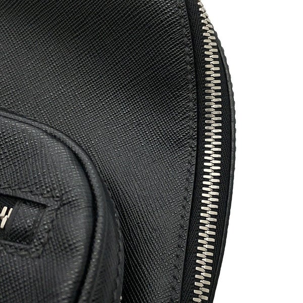 プラダ ボディバッグ トライアングルロゴ レザー 2VZ031 PRADA 黒