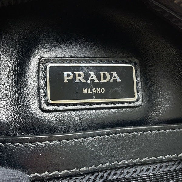プラダ ボディバッグ トライアングルロゴ レザー 2VZ031 PRADA 黒