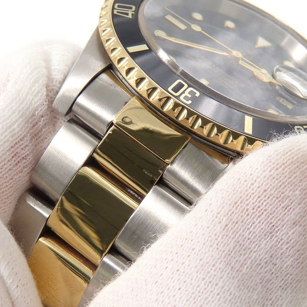 ロレックス サブマリーナ デイト コンビ SS/K18YGイエローゴールド S番 16613 ROLEX 腕時計 黒文字盤