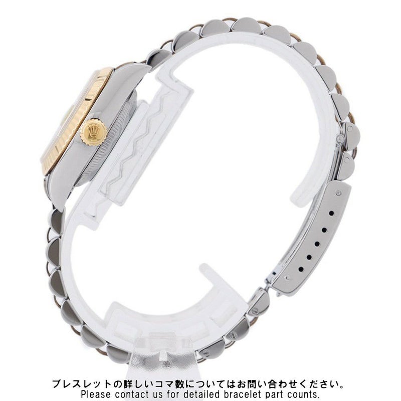 ロレックス レディデイトジャスト SS/K18YG 2Pダイヤ A番 79173 2BR コンビ 腕時計 ジェダイト文字盤