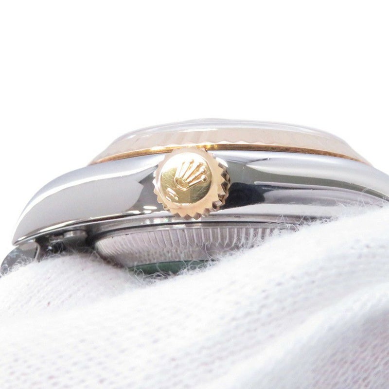 ロレックス レディデイトジャスト SS/K18YG 2Pダイヤ A番 79173 2BR コンビ 腕時計 ジェダイト文字盤