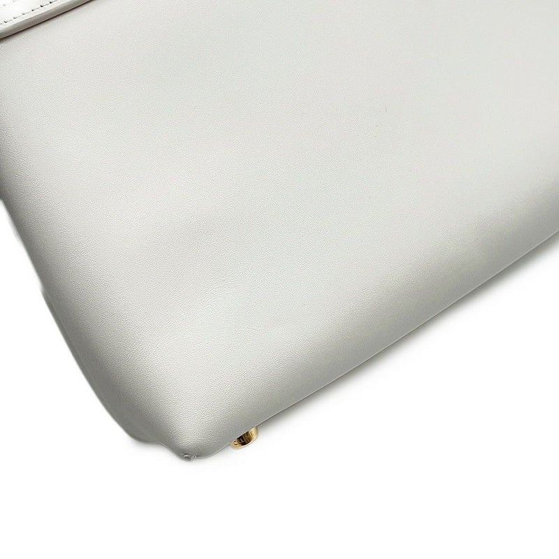 セリーヌ ハンドバッグ  ニノ  ミディアム トリオンフ スムースサテンドカーフスキン117523GG2 CELINE 2wayショルダー 白