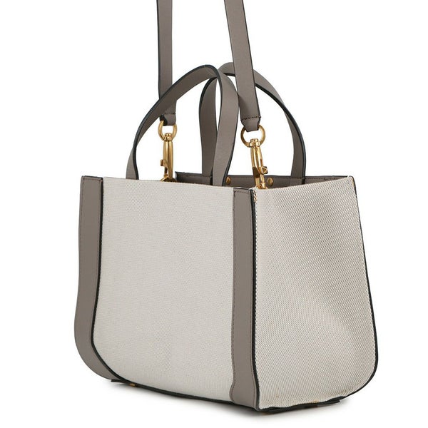 ヴァレンティノ・ガラヴァーニ ハンドバッグ Vロゴ キャンバス レザー 2W0B0K96YJH VALENTINO 2way 白