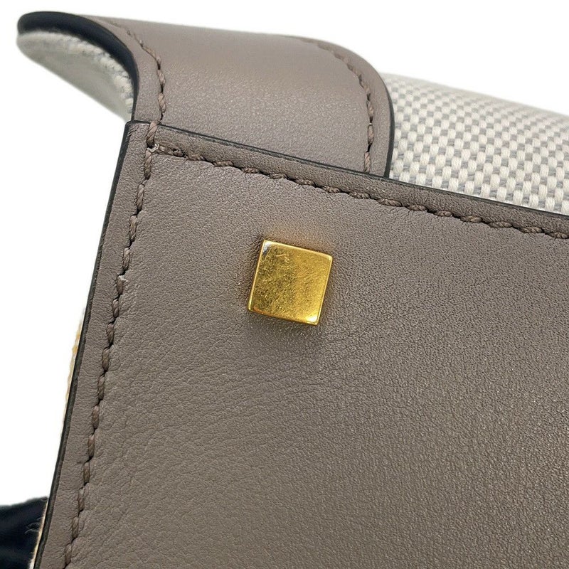 ヴァレンティノ・ガラヴァーニ ハンドバッグ Vロゴ キャンバス レザー 2W0B0K96YJH VALENTINO 2way 白