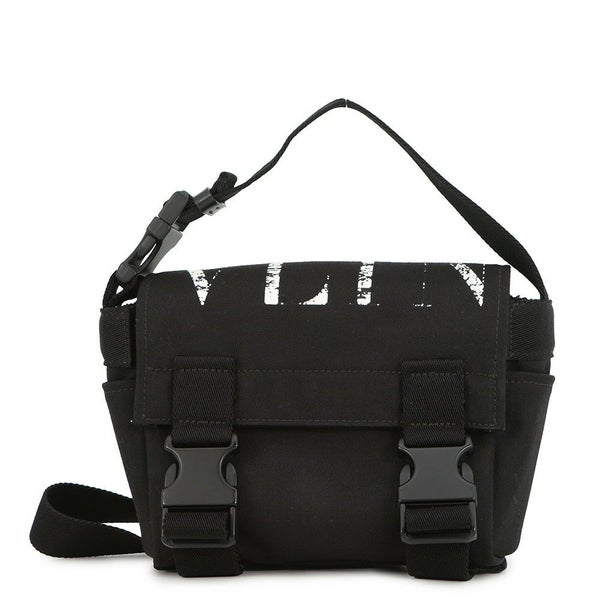 ヴァレンティノ・ガラヴァーニ ボディバッグ VLTN キャンバス VALENTINO ウエストバッグ 黒