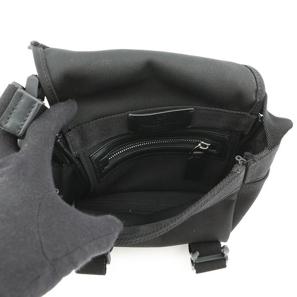 ヴァレンティノ・ガラヴァーニ ボディバッグ VLTN キャンバス VALENTINO ウエストバッグ 黒