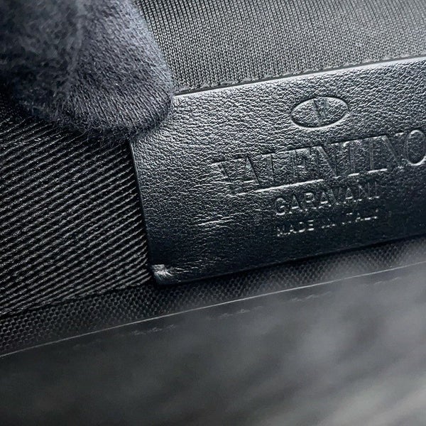 ヴァレンティノ・ガラヴァーニ ボディバッグ VLTN キャンバス VALENTINO ウエストバッグ 黒
