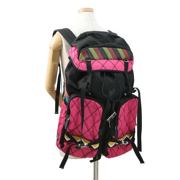 プラダ リュックサック トライアングルロゴ ナイロン PRADA バックパック 黒