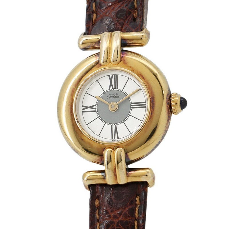カルティエ マストコリゼ ヴェルメイユ SM W1004354 Cartier 腕時計 クォーツ 白文字盤