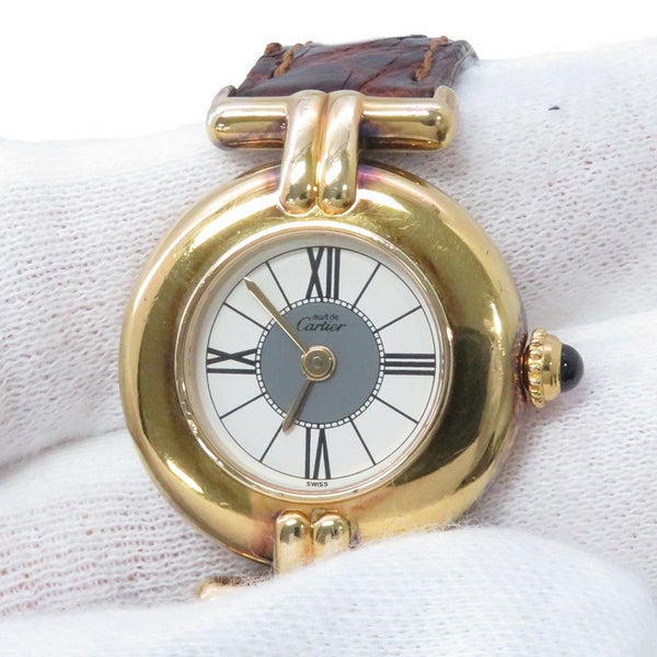 カルティエ マストコリゼ ヴェルメイユ SM W1004354 Cartier 腕時計 クォーツ 白文字盤