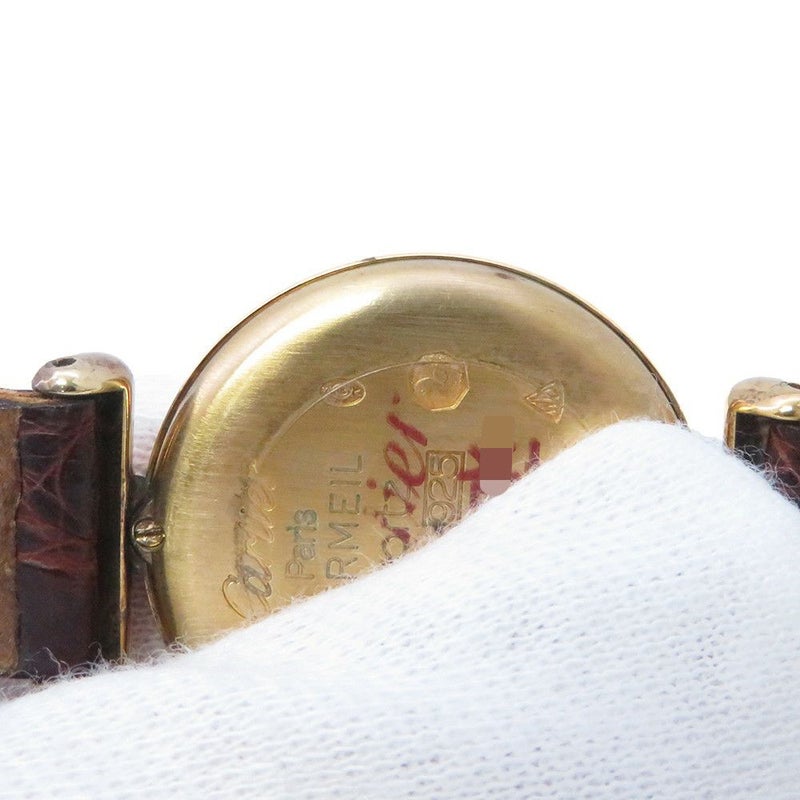 カルティエ マストコリゼ ヴェルメイユ SM W1004354 Cartier 腕時計 クォーツ 白文字盤