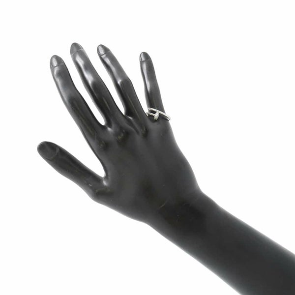 カルティエ リング ジュスト アン クル リング スモールモデル セミパヴェ ダイヤ 53P 計0.40ct K18WG サイズ52 B4231600 指輪