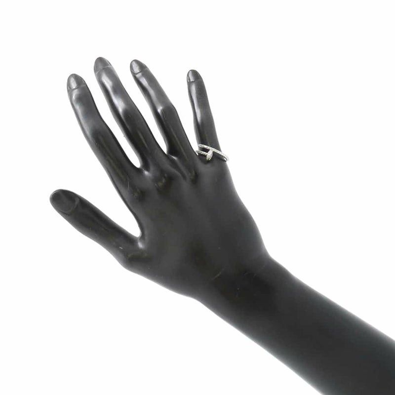 カルティエ リング ジュスト アン クル リング スモールモデル セミパヴェ ダイヤ 53P 計0.40ct K18WG サイズ52 B4231600 指輪