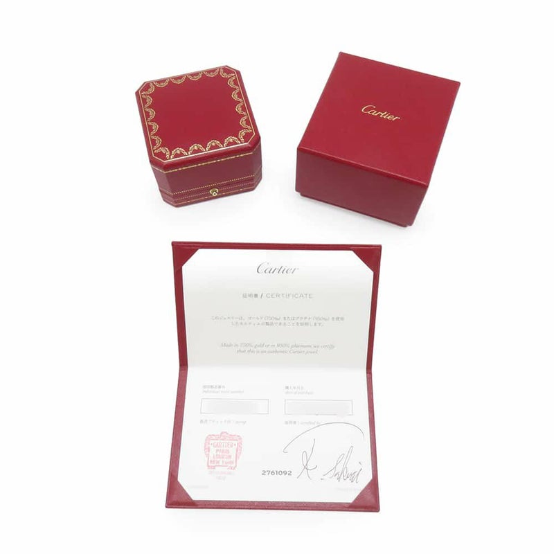 カルティエ リング ジュスト アン クル リング スモールモデル セミパヴェ ダイヤ 53P 計0.40ct K18WG サイズ52 B4231600 指輪