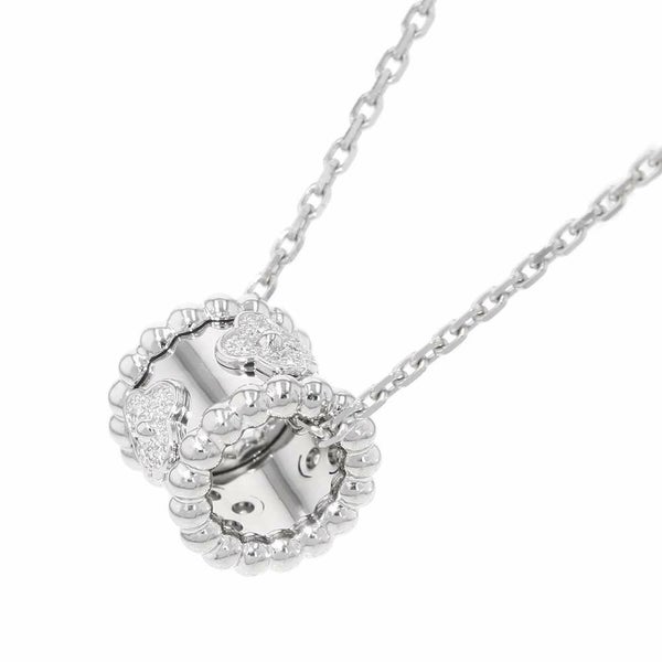 ヴァンクリーフ&アーペル ネックレス ペルレ クローバー ペンダント ダイヤモンド 16P 0.18ct K18WGホワイトゴールド VCARO2EF00