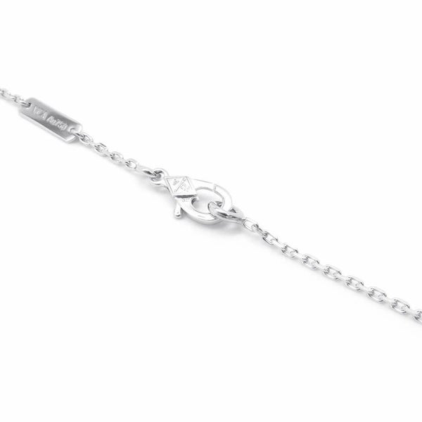 ヴァンクリーフ&アーペル ネックレス ペルレ クローバー ペンダント ダイヤモンド 16P 0.18ct K18WGホワイトゴールド VCARO2EF00