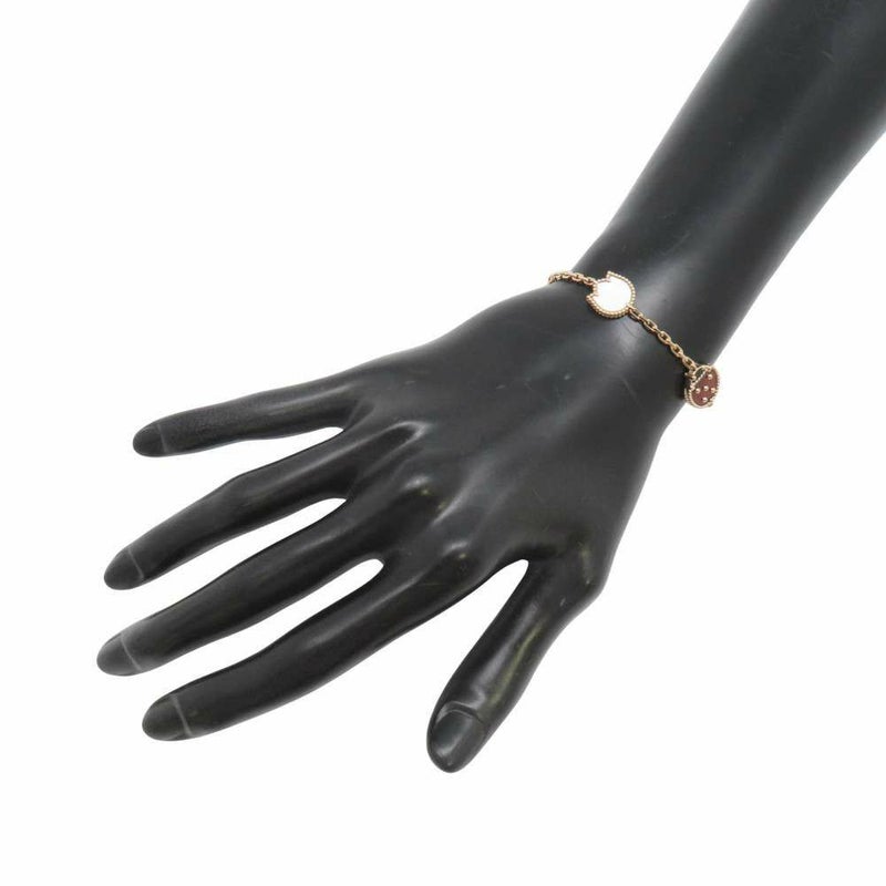 ヴァンクリーフ&アーペル ブレスレット ラッキースプリング 5モチーフ オニキス カーネリアン マザーオブパール K18PG VCARP7RR00