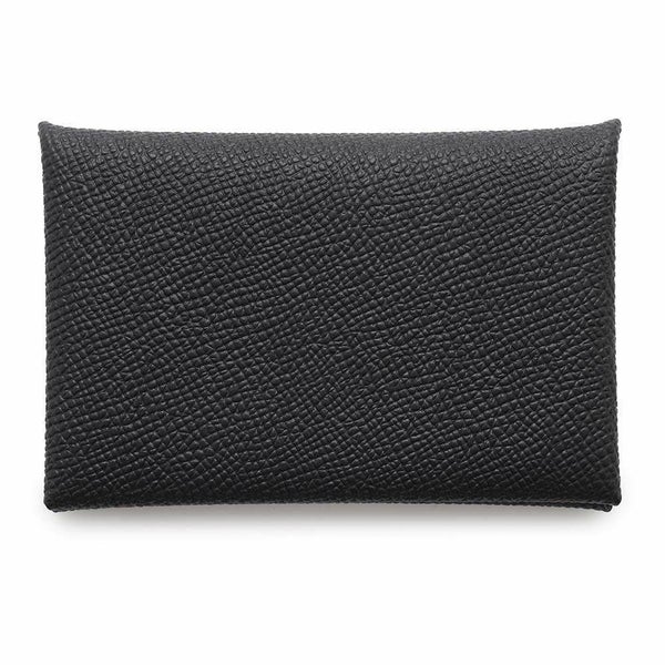 エルメス カードケース カルヴィ ブラック エプソン W刻印 HERMES 名刺入れ 黒