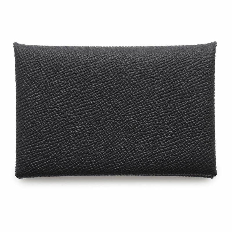 エルメス カードケース カルヴィ ブラック エプソン W刻印 HERMES 名刺入れ 黒