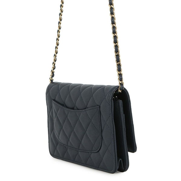 シャネル チェーンウォレット クラシック マトラッセ ココマーク キャビアスキン AP0250 CHANEL 財布 ブラック 黒