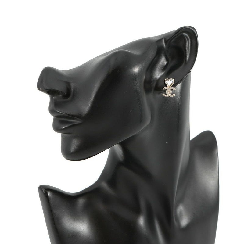 シャネル ピアス ハート ココマーク ラインストーン B25B ABG246 CHANEL アクセサリー