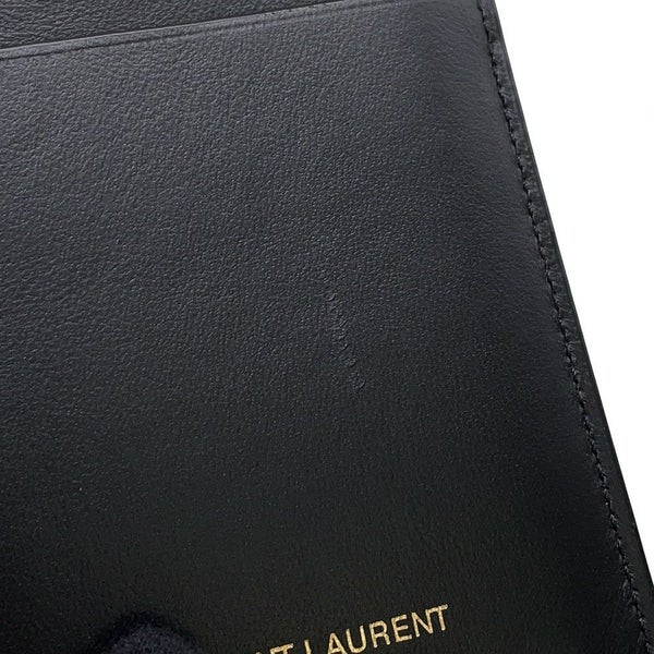 サンローランパリ 財布 タイニーカサンドラクレジットカードウォレット 型押しレザー 847958DZEDW1000 黒