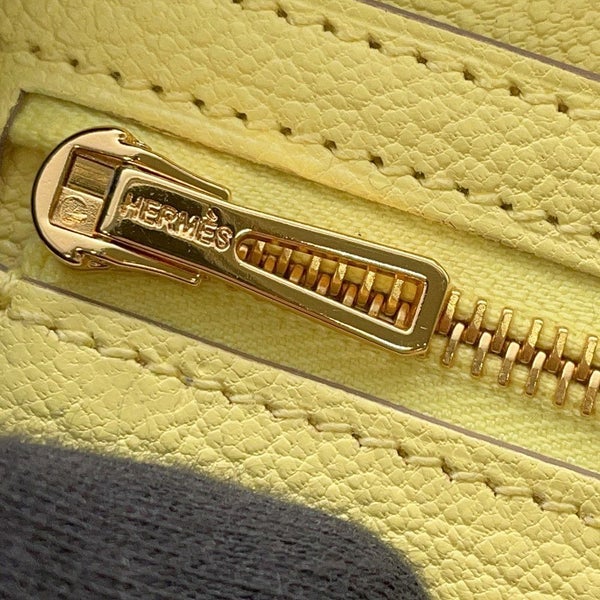 エルメス 長財布 ベアンスフレ ジョーヌシトロン/ゴールド金具 オーストリッチ B刻印 財布