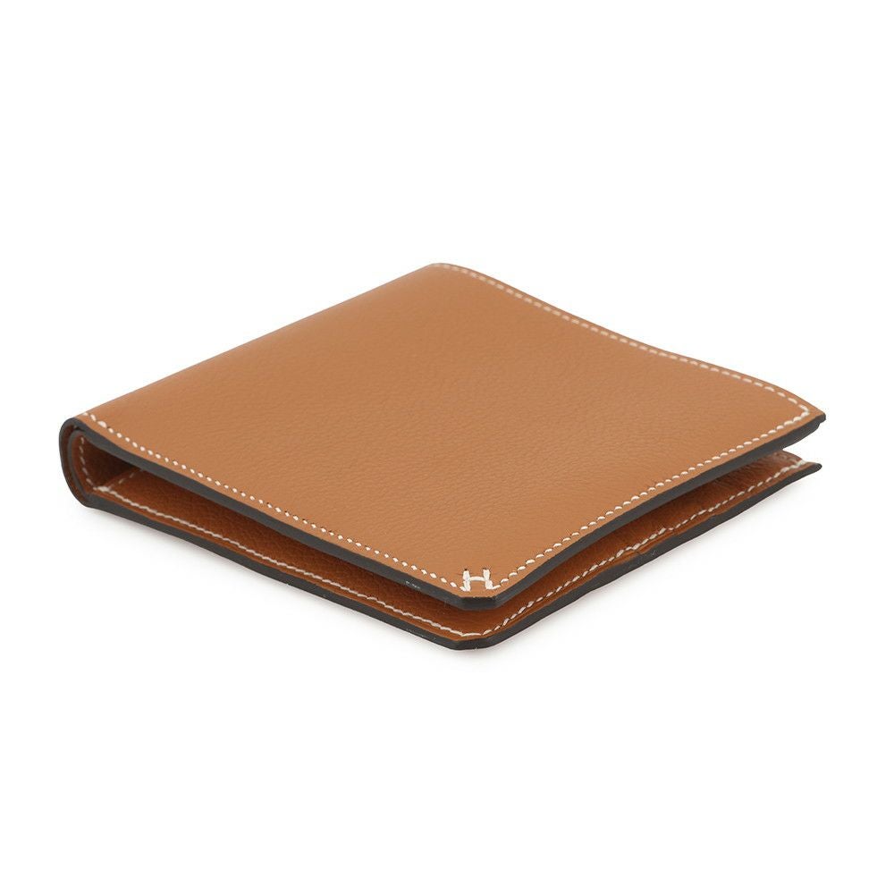 エルメス 二つ折り財布 セリエ コンパクト ゴールド/シルバー金具