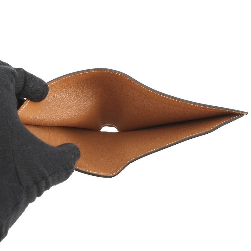 エルメス 二つ折り財布 セリエ コンパクト ゴールド/シルバー金具 エバーカラー B刻印 財布 メンズ