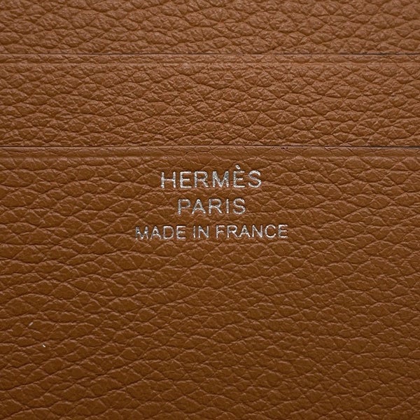 エルメス 二つ折り財布 セリエ コンパクト ゴールド/シルバー金具 エバーカラー B刻印 財布 メンズ