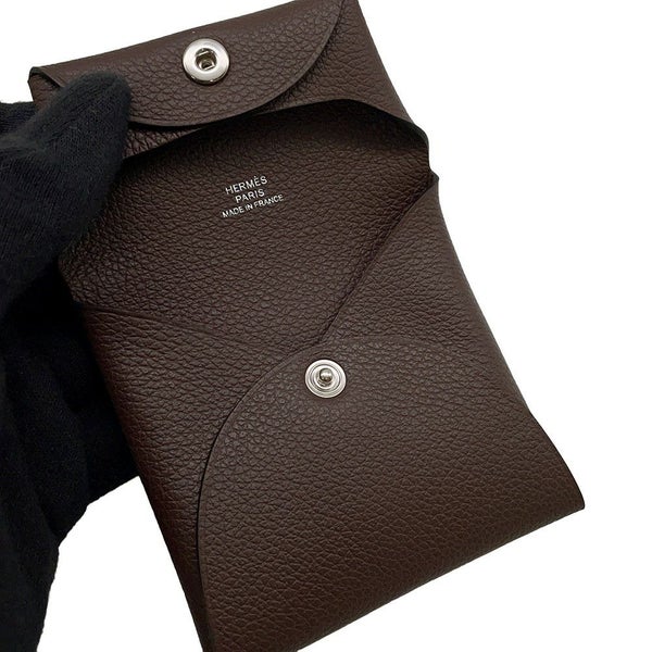 エルメス コインケース バスティア モカ エバーカラー W刻印 HERMES 小銭入れ