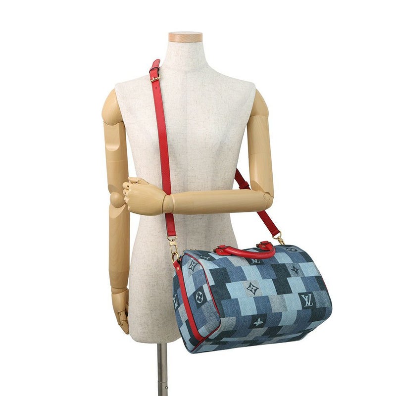ルイヴィトン ハンドバッグ モノグラム・デニム スピーディ・バンドリエール30 M45041 LOUIS VUITTON 2wayショルダーバッグ