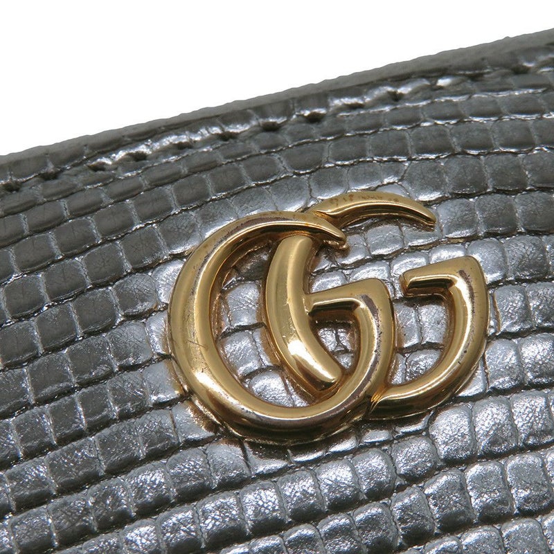グッチ 長財布 GGプチ ラミネートリザード ダブルG ジップアラウンドウォレット 456117 GUCCI 財布 ラウンドファスナー