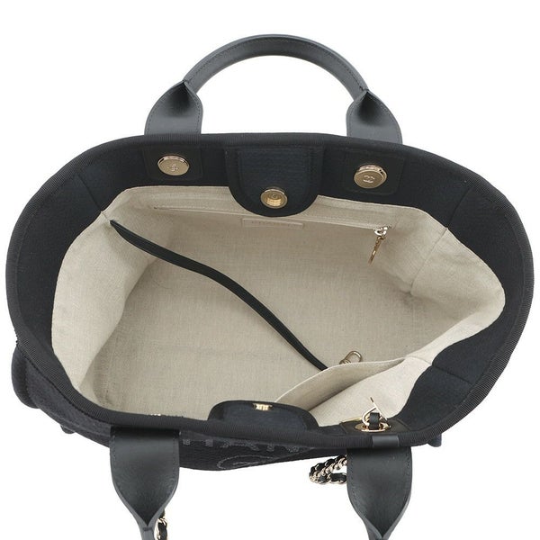 シャネル トートバッグ ドーヴィル ココマーク スモール ショッピングバッグ キャンバス AS3257 CHANEL 2way 黒