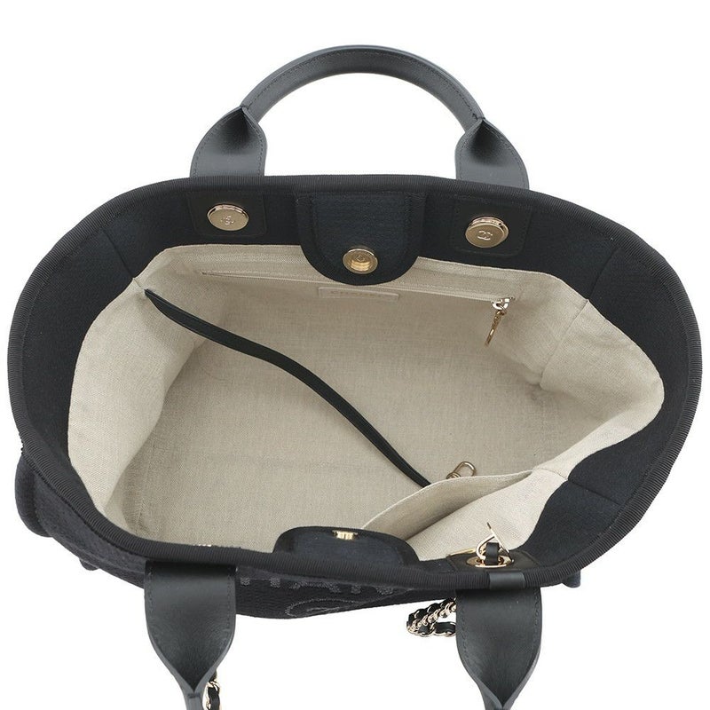 シャネル トートバッグ ドーヴィル ココマーク スモール ショッピングバッグ キャンバス AS3257 CHANEL 2way 黒