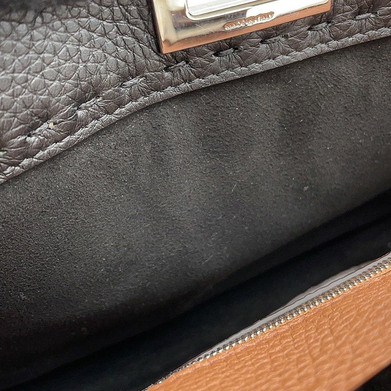 フェンディ ハンドバッグ ミニ ピーカブー セレリア レザー 8BN244 FENDI バッグ ショルダーバッグ 黒