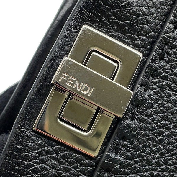 フェンディ ハンドバッグ ミニ ピーカブー セレリア レザー 8BN244 FENDI バッグ ショルダーバッグ 黒