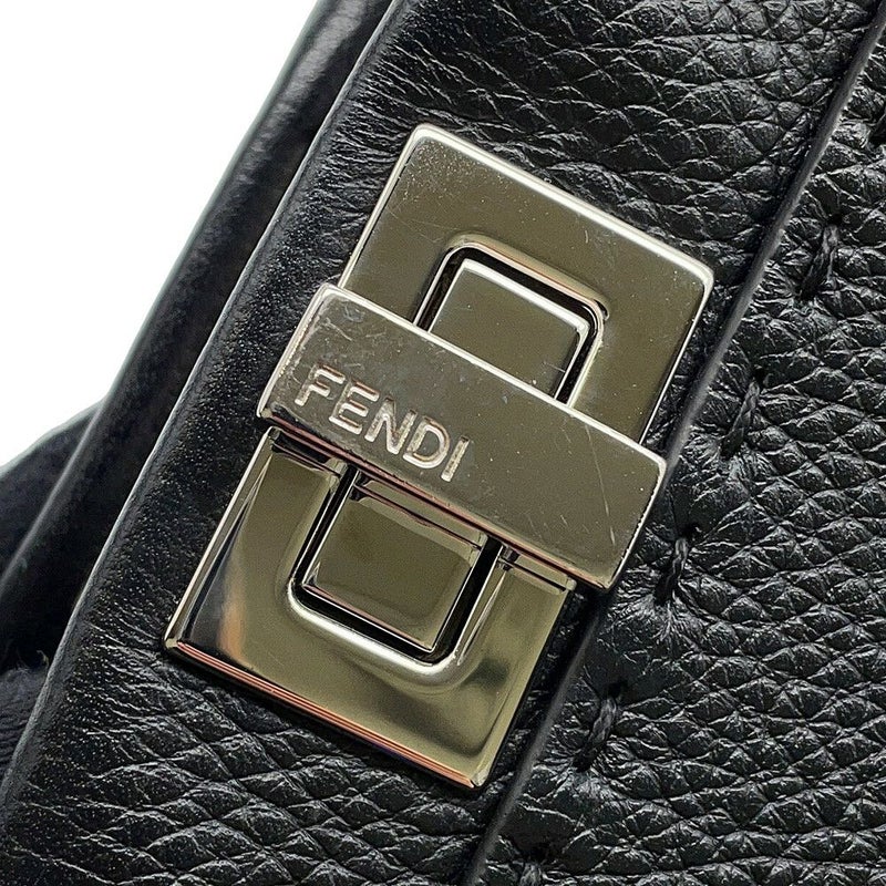 フェンディ ハンドバッグ ミニ ピーカブー セレリア レザー 8BN244 FENDI バッグ ショルダーバッグ 黒