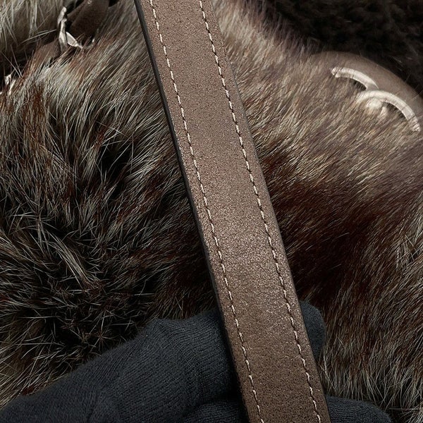 シャネル チェーンショルダーバッグ ココマーク ファー CHANEL 2ｗay