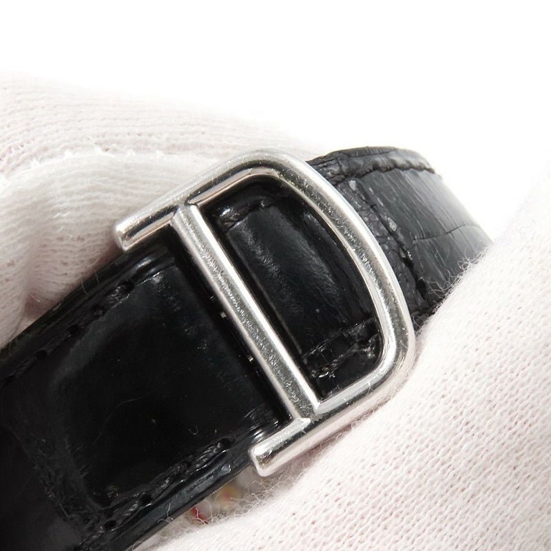 カルティエ タンク オビュ LM K18WG ホワイトゴールド ダイヤベゼル WB800551 Cartier 腕時計 シルバー文字盤