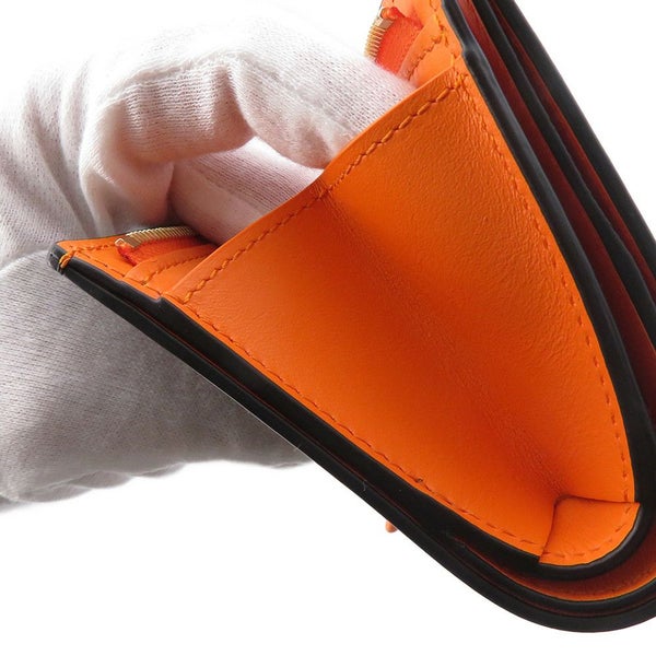 ロエベ 二つ折り財布 ノット コンパクトウォレット シャイニーナパカーフレザー CEM1NCWX01 LOEWE 財布 バイカラー 黒