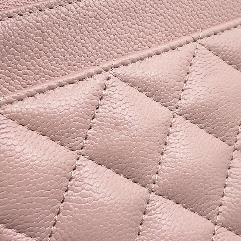 シャネル チェーンウォレット マトラッセ ココマーク ハートチェーン キャビアスキン AP3201 CHANEL