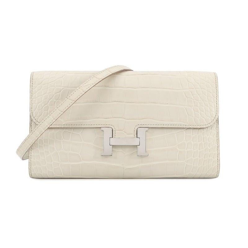 エルメス 長財布 コンスタンス トゥーゴー ロング ベトン/シルバー金具 アリゲーターマット U刻印