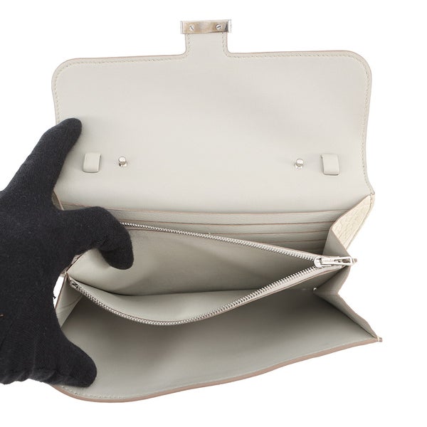 エルメス 長財布 コンスタンス トゥーゴー ロング ベトン/シルバー金具 アリゲーターマット U刻印