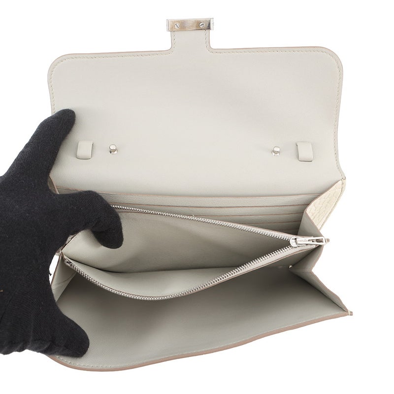 エルメス 長財布 コンスタンス トゥーゴー ロング ベトン/シルバー金具 アリゲーターマット U刻印