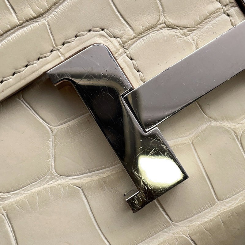 エルメス 長財布 コンスタンス トゥーゴー ロング ベトン/シルバー金具 アリゲーターマット U刻印