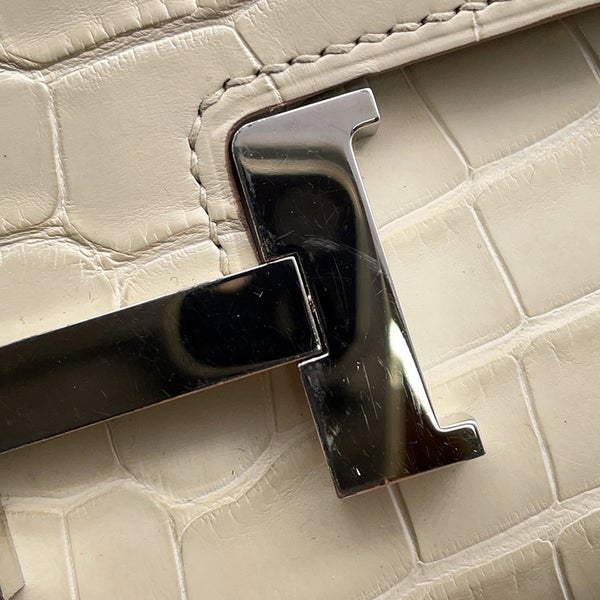 エルメス 長財布 コンスタンス トゥーゴー ロング ベトン/シルバー金具 アリゲーターマット U刻印